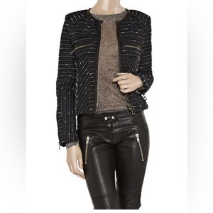 Isabel Marant Wool Silk Leather Crista Jacket             Size 2 = US Size 6